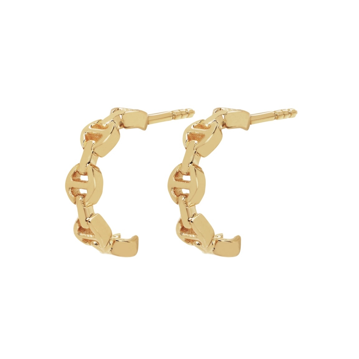 18K MICRO CRESCENT EARRING