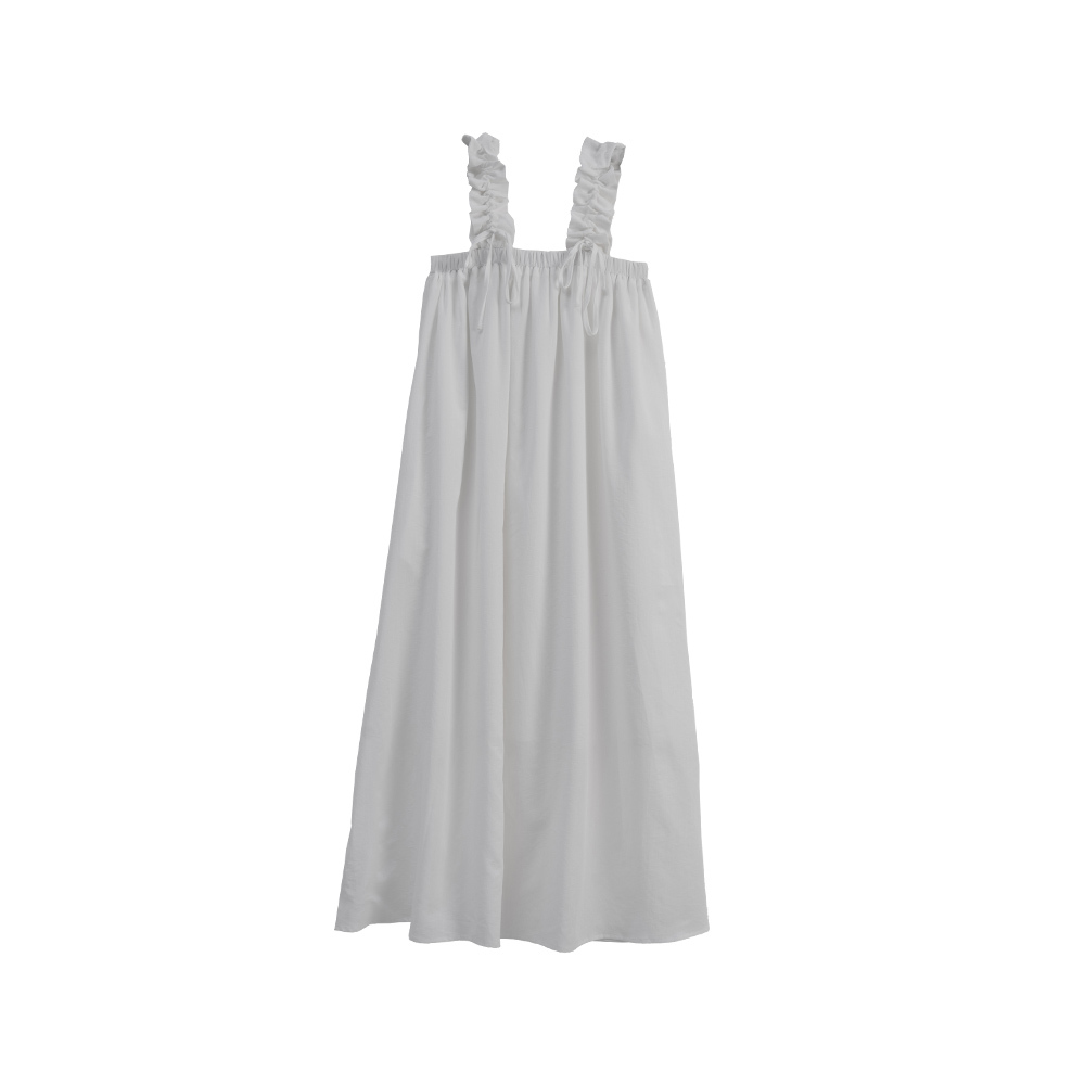 Long dress with ruffled ruffled straps, sold in three colors【01086969】in stock+pre-order