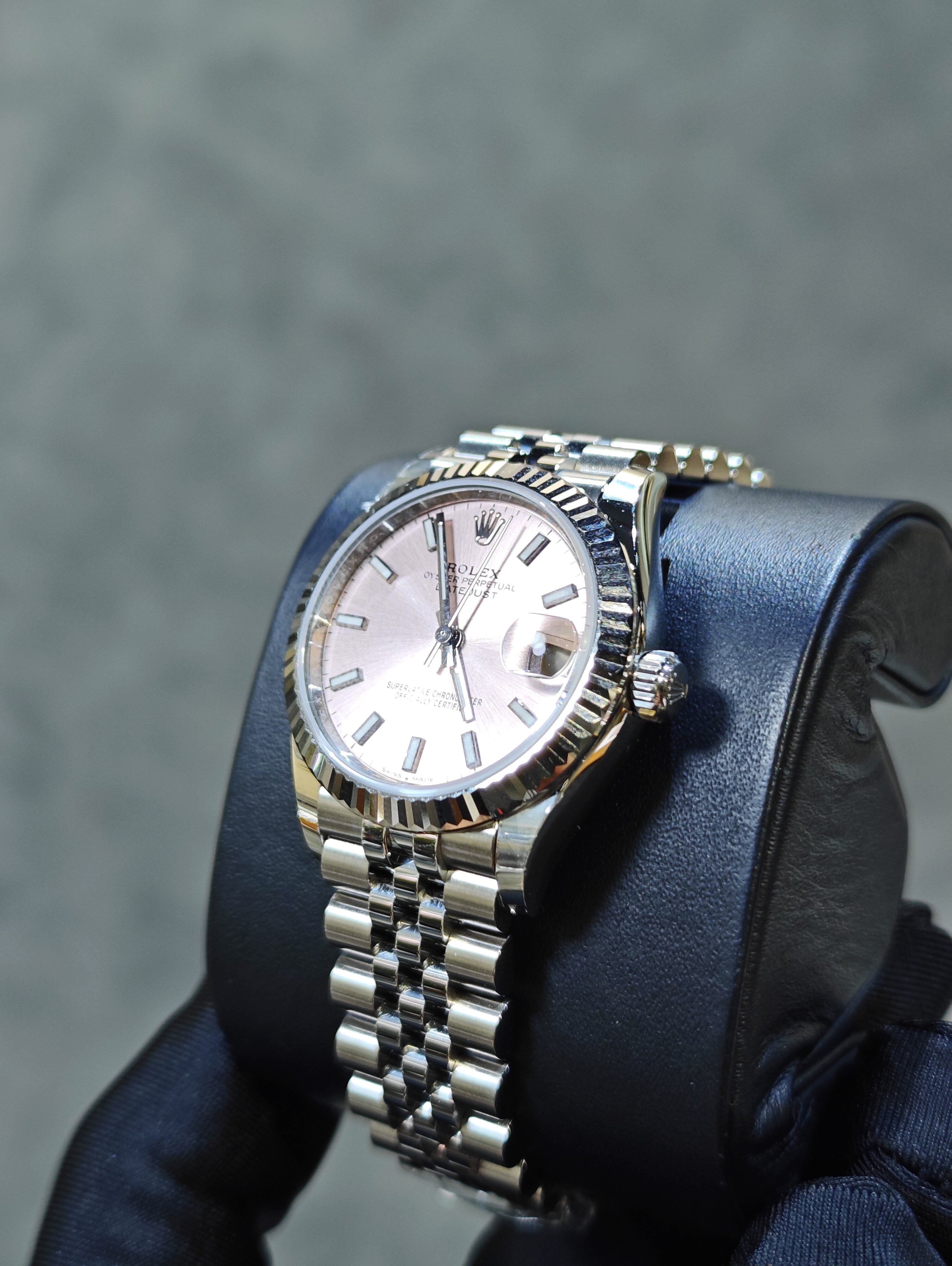 BRAND NEW ROLEX 278274 PINK DIAL WHITE GOLD STEEL DATEJUST 31 JUBILEE STRAP 31 MM