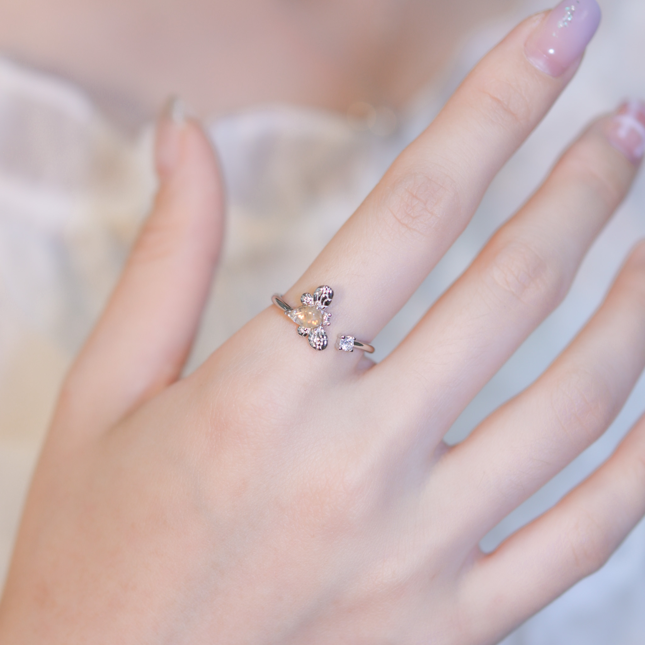 | 925純銀・厚鍍白金 | You Are My Babee 戒指  | RI0830 |