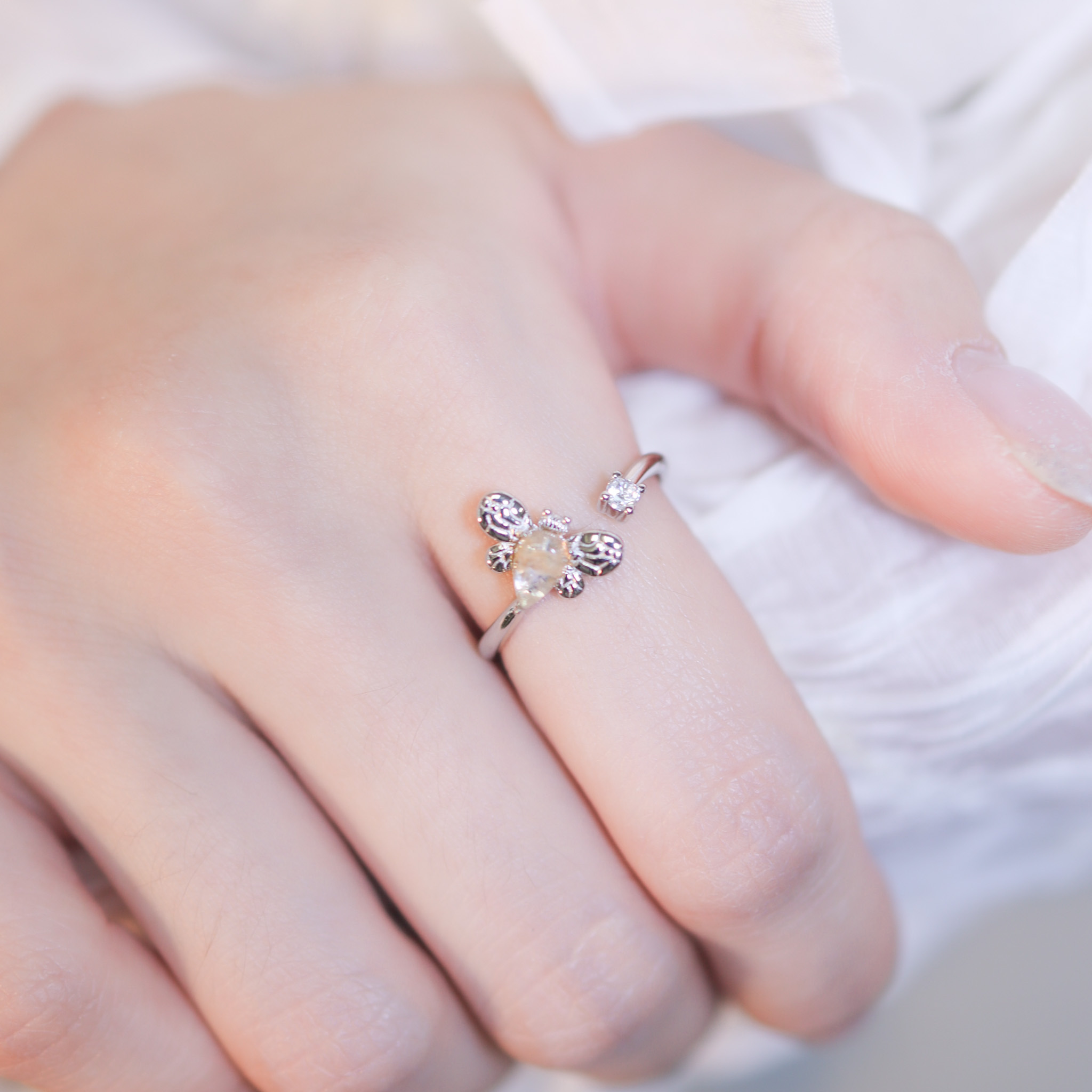 | 925純銀・厚鍍白金 | You Are My Babee 戒指  | RI0830 |