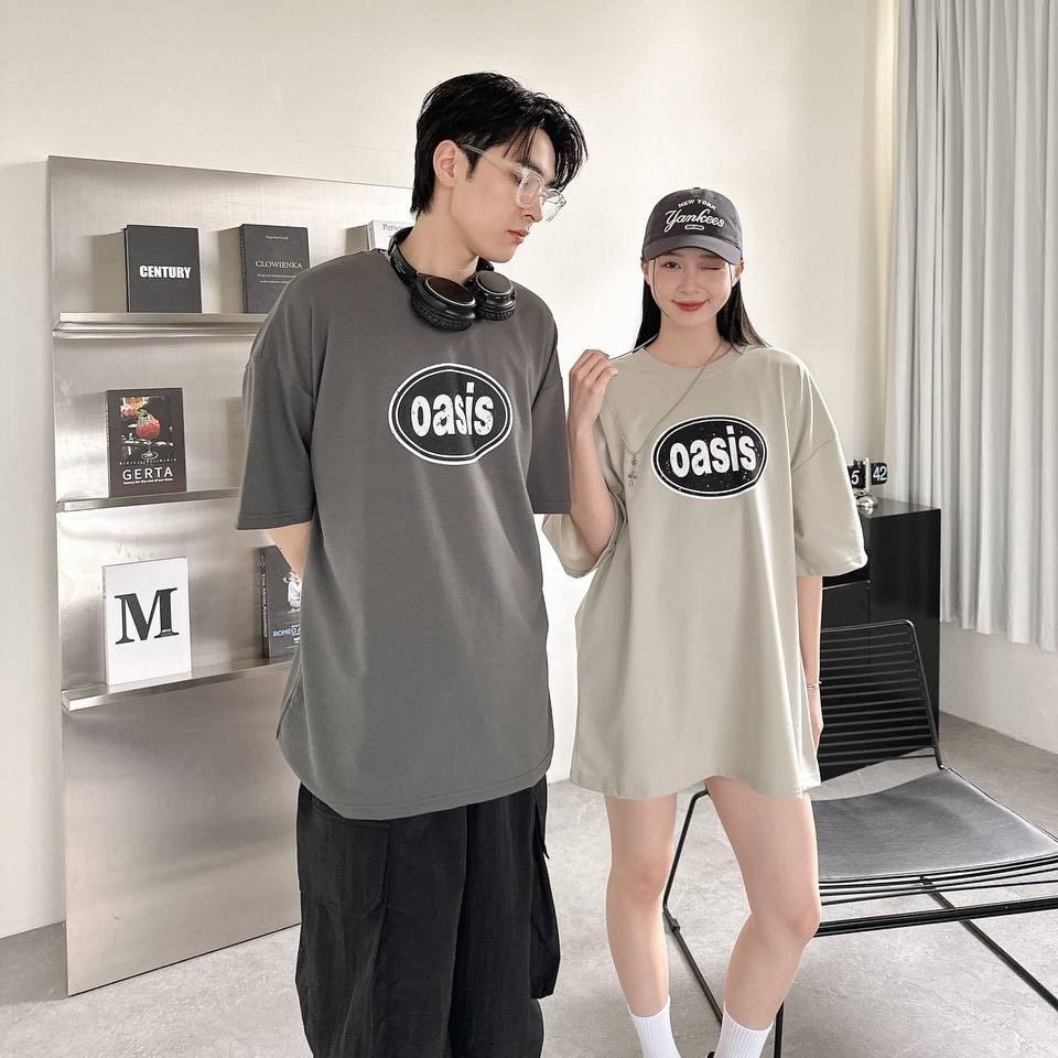 韓國短袖 Oasis 斑駁感圓標短T 80857