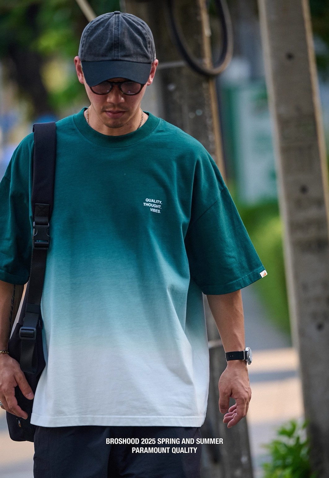 #預購 Broshood 25SS 圓領印花 短袖 吊染漸變