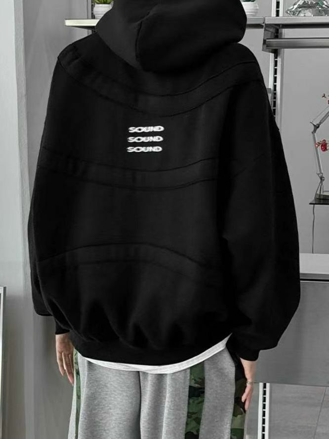 OverSize英文字連帽衛衣(薄抓毛底) UNSTANDARD-051T