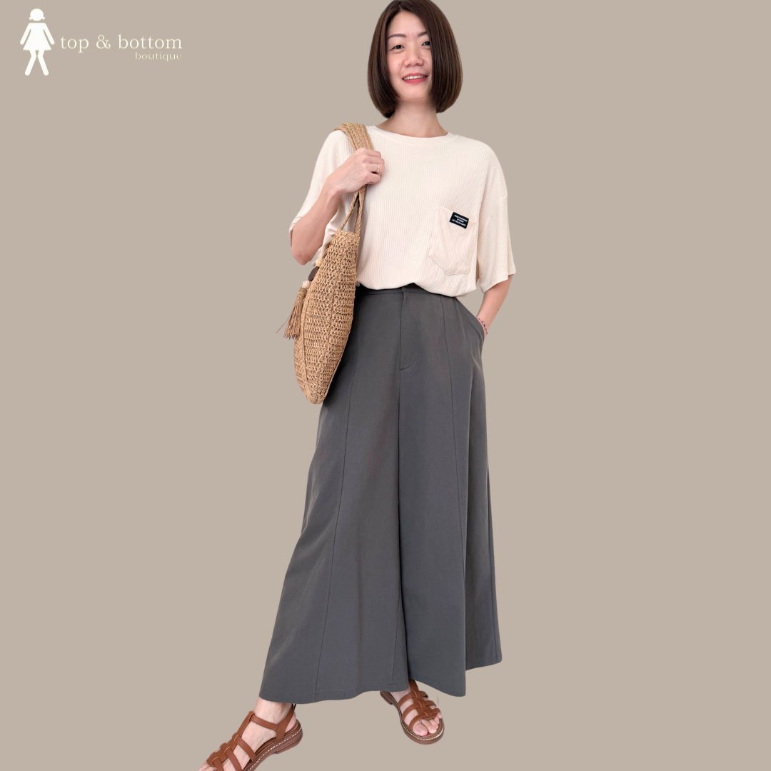 SOFT FABRIC OVERSIZE POCKET LONG TEE