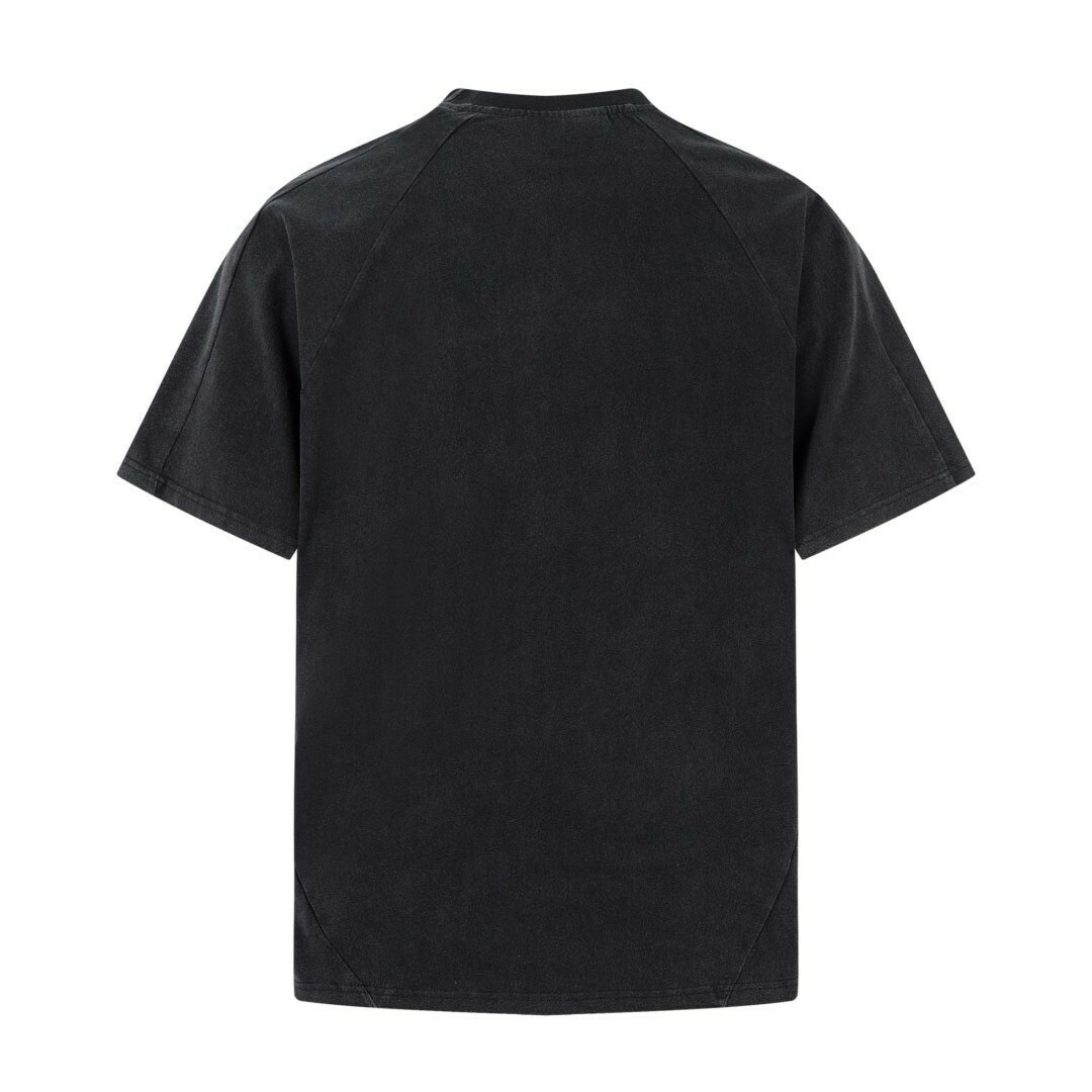 UNISEX 簡約 刺繡 線條 上衣 #短袖