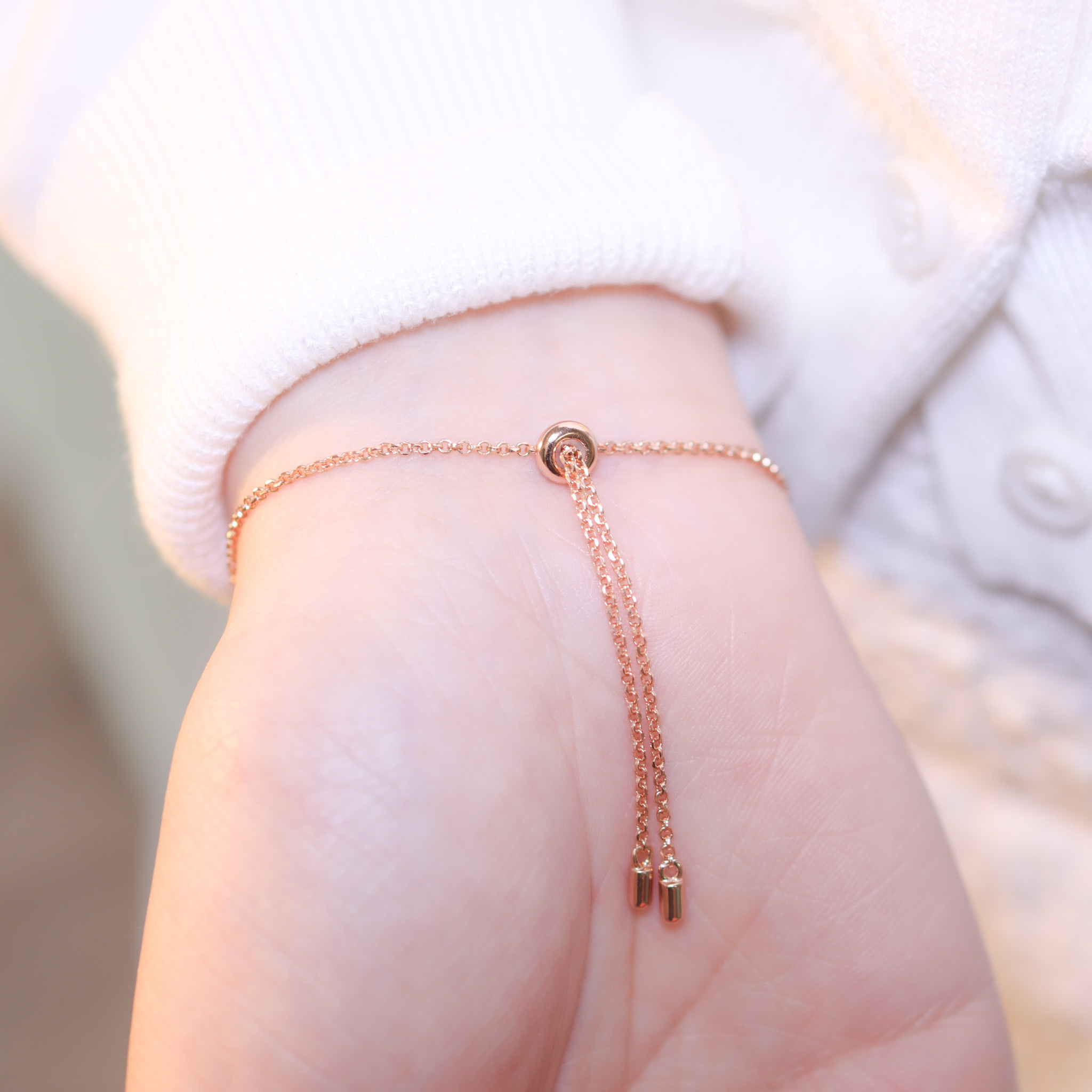 | 925純銀・ 厚鍍白金・ 厚鍍玫瑰金 ・莫桑石 | 幸福銀河手鏈(銀/玫瑰金） | BR1295 |