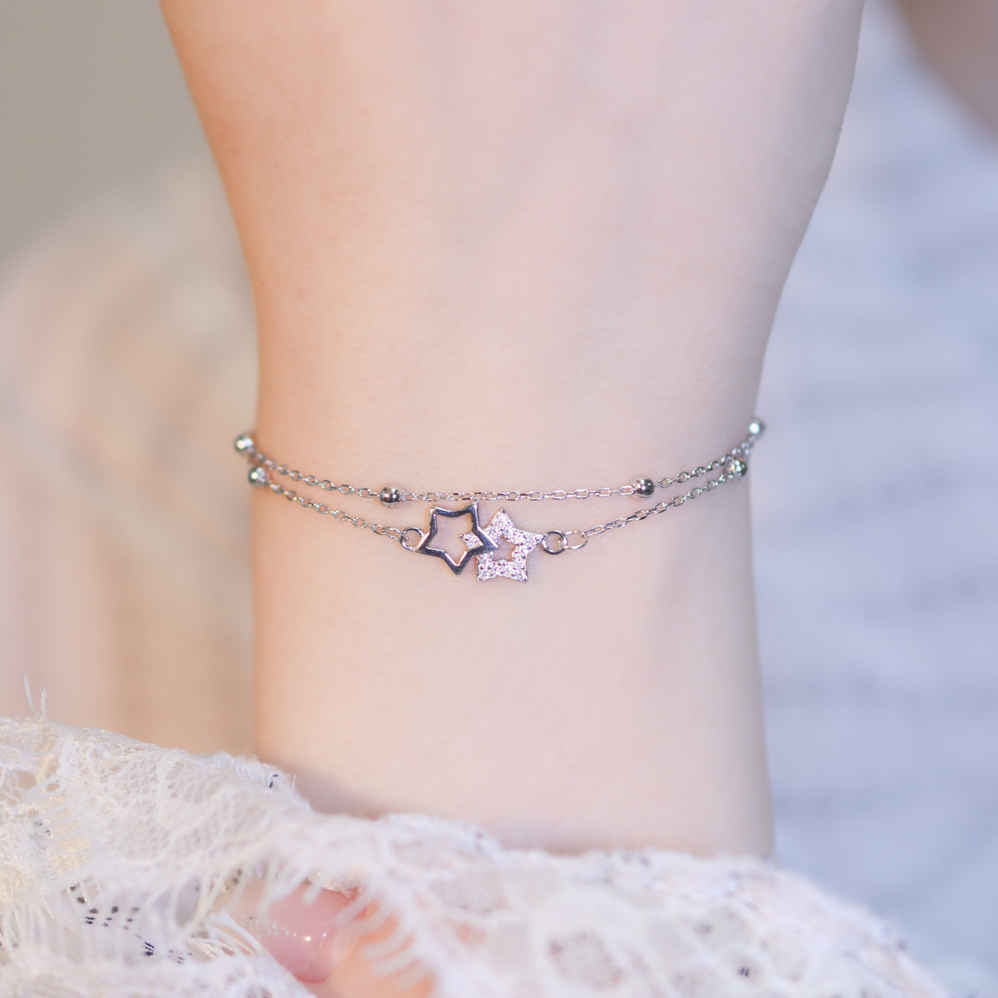 | 925銀丨填滿星願雙層手鏈 | BR1267 |