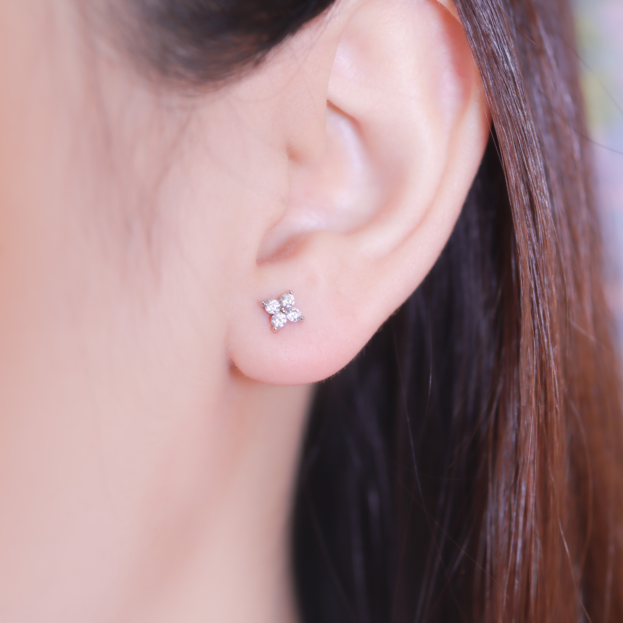 | 925純銀・白金 | 小幸運耳環 | EA0921 |