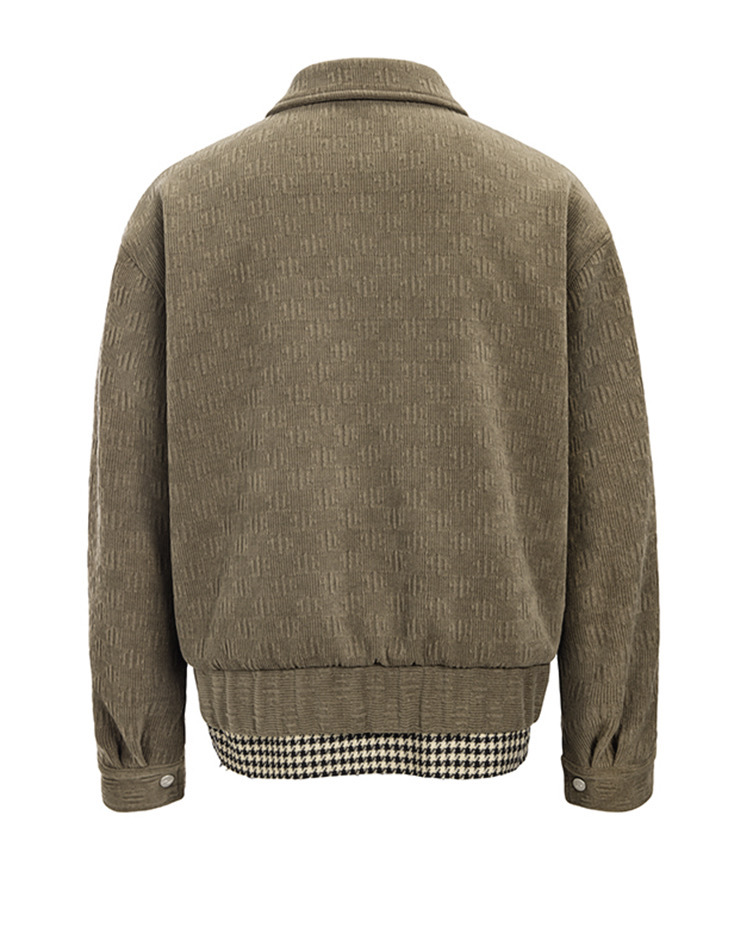 CATSSTAC 千鳥格 假兩件 翻領夾克