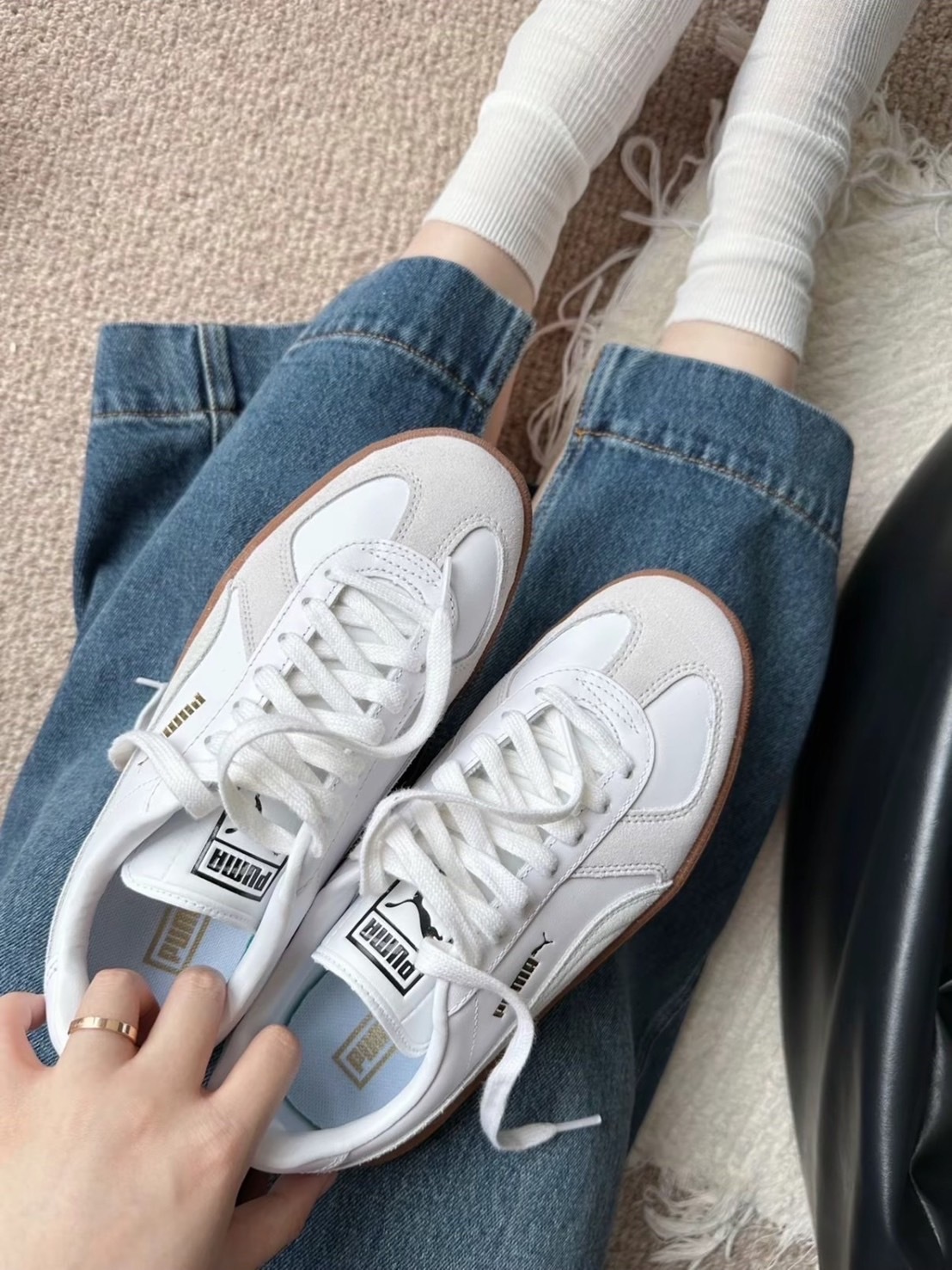 PUMA ARMY TRAINER 奶灰焦糖 男女同款 情侶鞋 386607-05