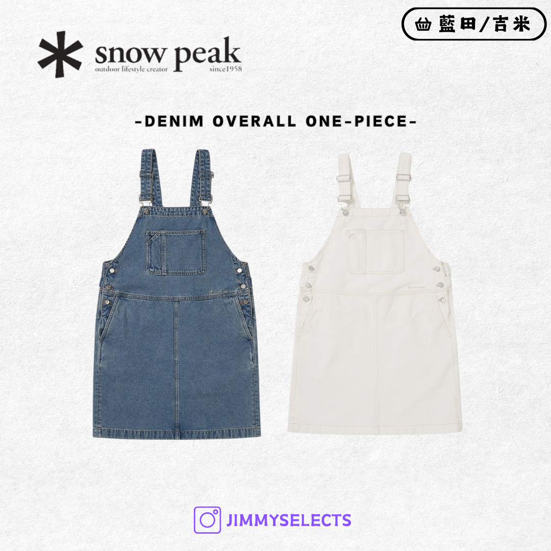 【代購】Snow Peak 雪諾必克 女 Denim Overall 單寧 連身 吊帶裙 S25ZWFOP77