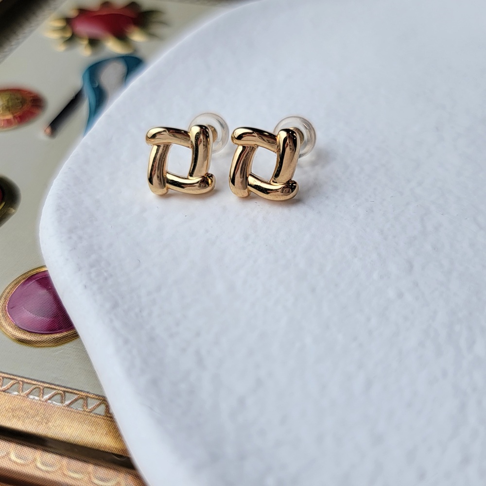 【me.luxe】K18幾何耳環8mm