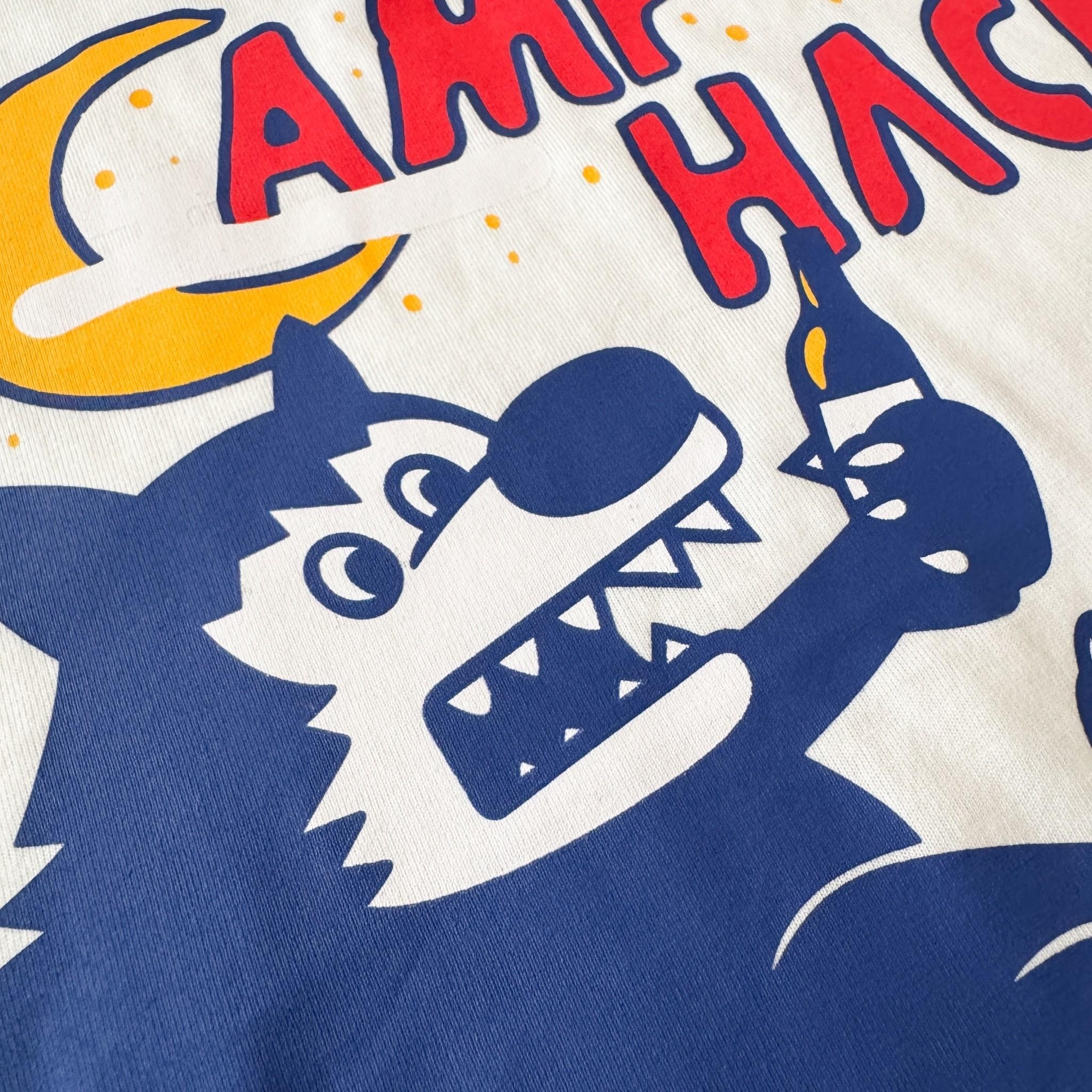 韓國短袖 Camp Hack 大野狼露營印花短T 80879