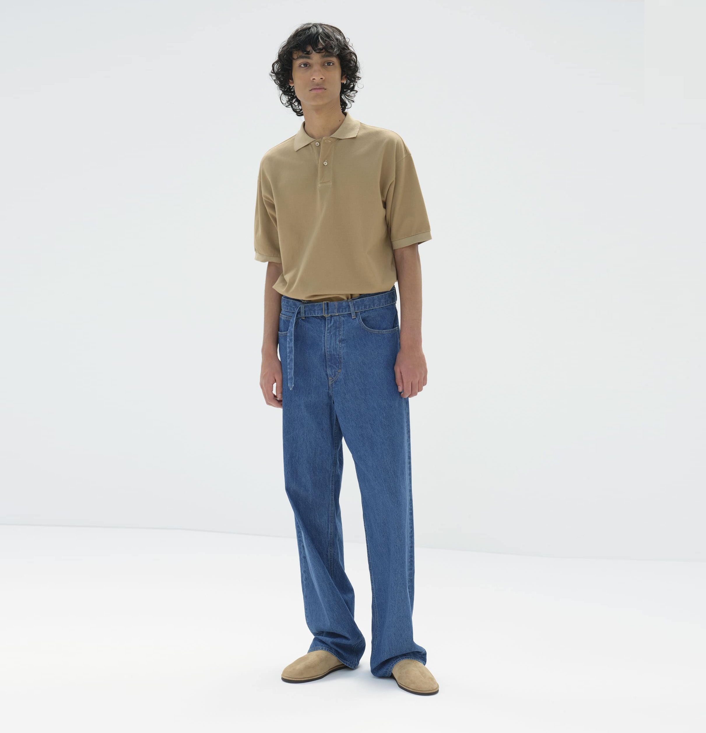 AURALEE 2025 S/S SELVEDGE LIGHT OZ DENIM BELTED PANTS - PRE ORDER ITEM (預訂中)