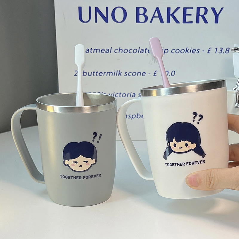 《5725》高顏值不鏽鋼男生女生情侶刷牙杯