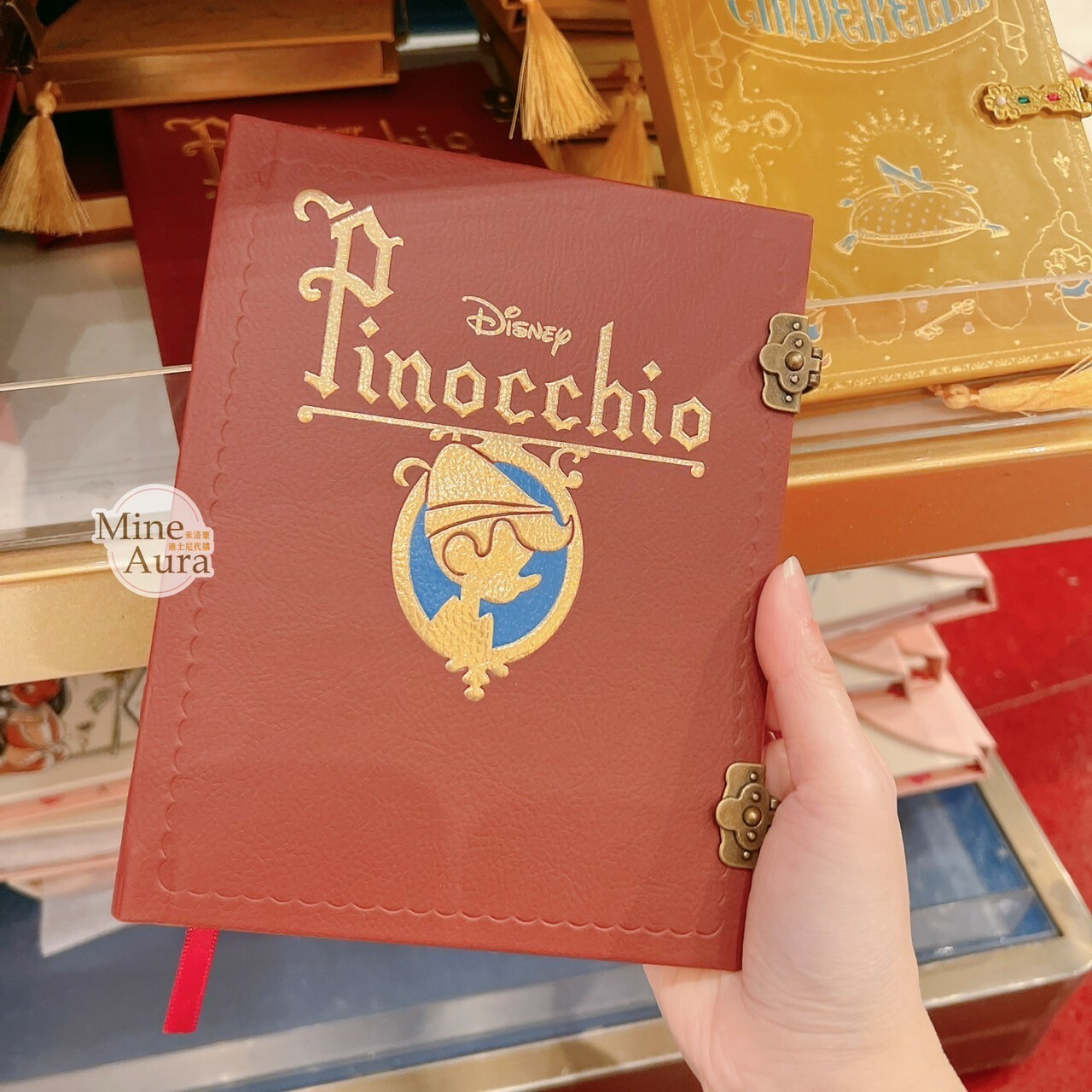 皮諾丘 Pinocchio 85週年限定 燙金質感 剪影圖案 筆記本 記事本 -香港迪士尼樂園