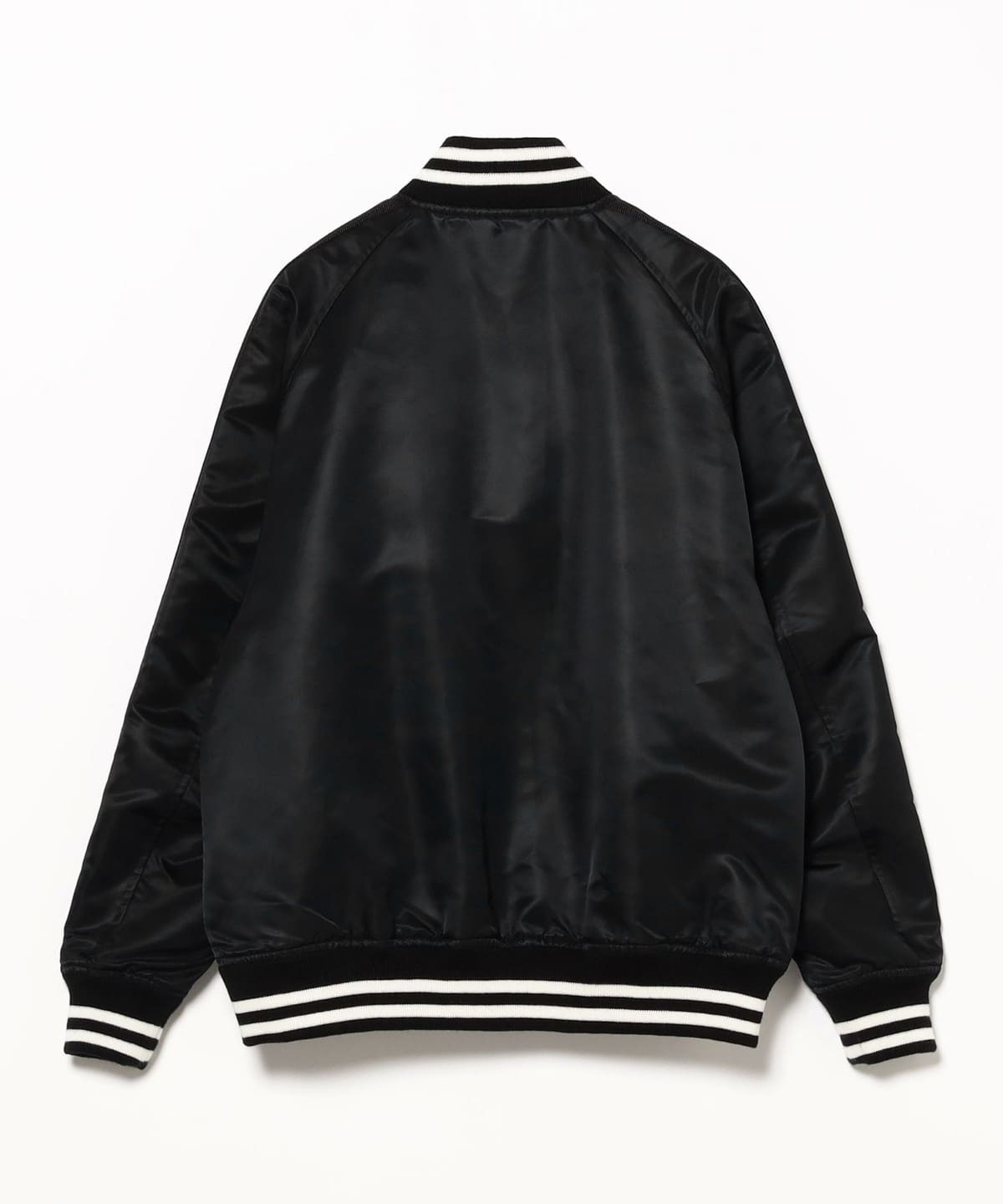 Mサイズ【別注】NEEDLES Nylon Stadium Jacket 新品 Needles - Nylon Stadium Jacket ブラック L ニードルス