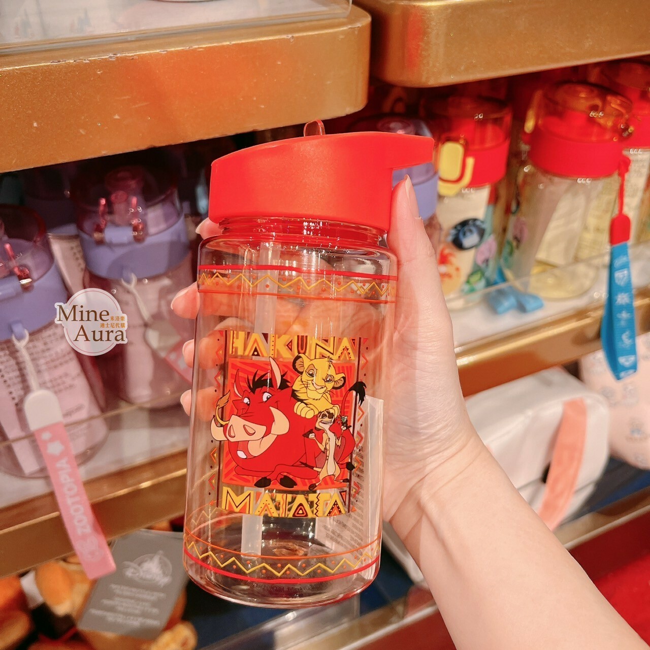 獅子王 The Lion King 30周年限定 水壺+辛巴 Simba  絨毛造型杯套 -香港迪士尼樂園