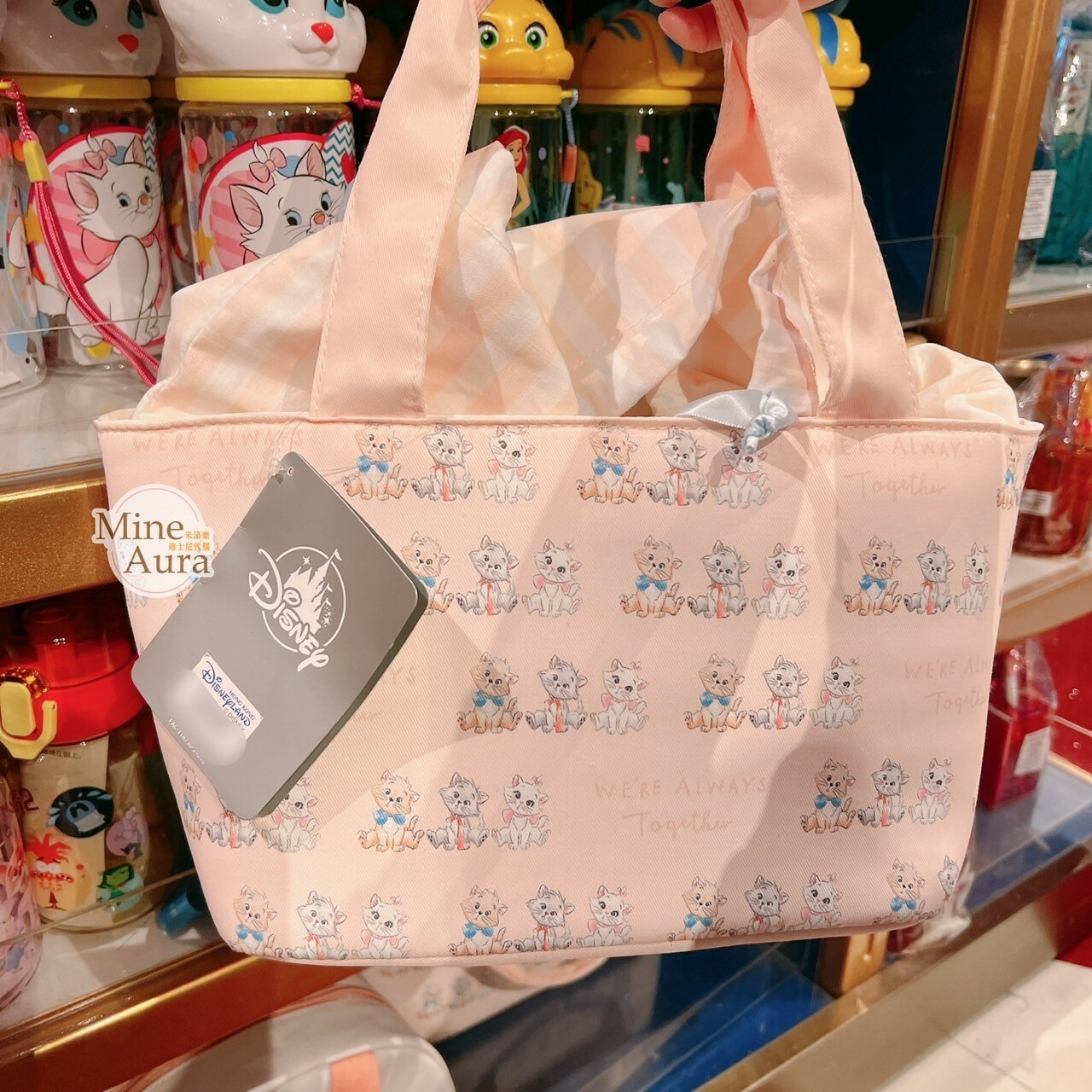 瑪莉貓 Marie 坐姿圖案 午餐袋 手提包 貓兒歷險記 The Aristocats -香港迪士尼樂園