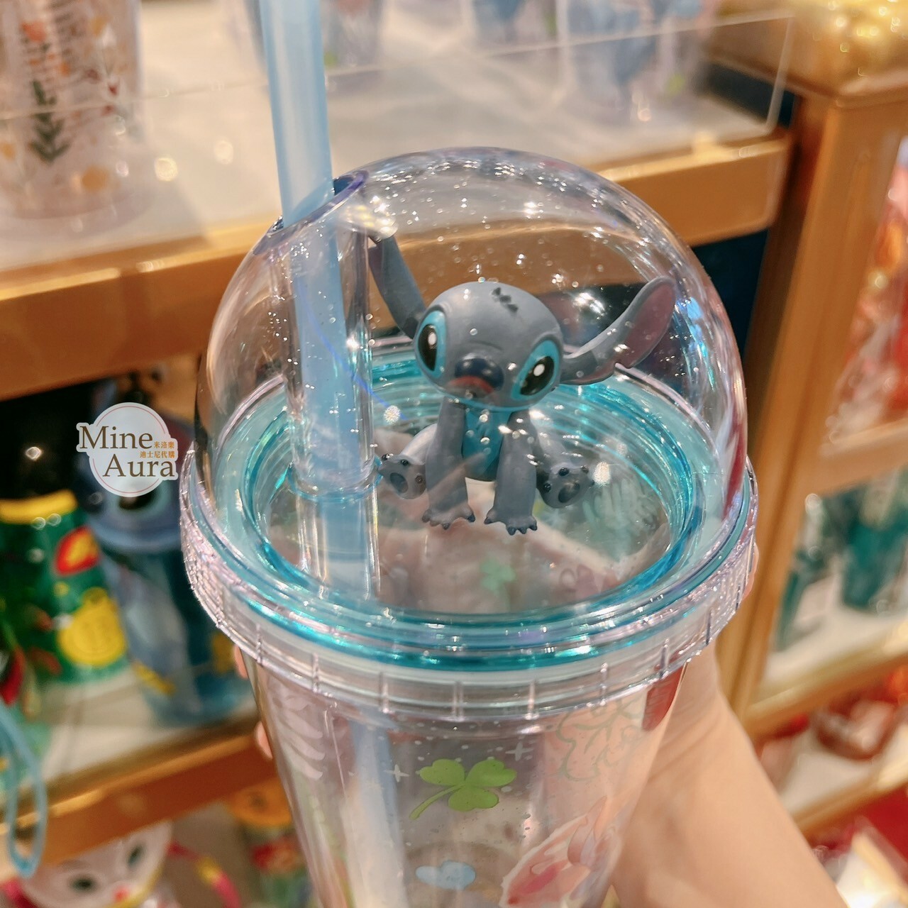 史迪奇 Stitch 立體公仔造型 圖案 吸管 水杯 星際寶貝 Lilo & Stitch -香港迪士尼樂園