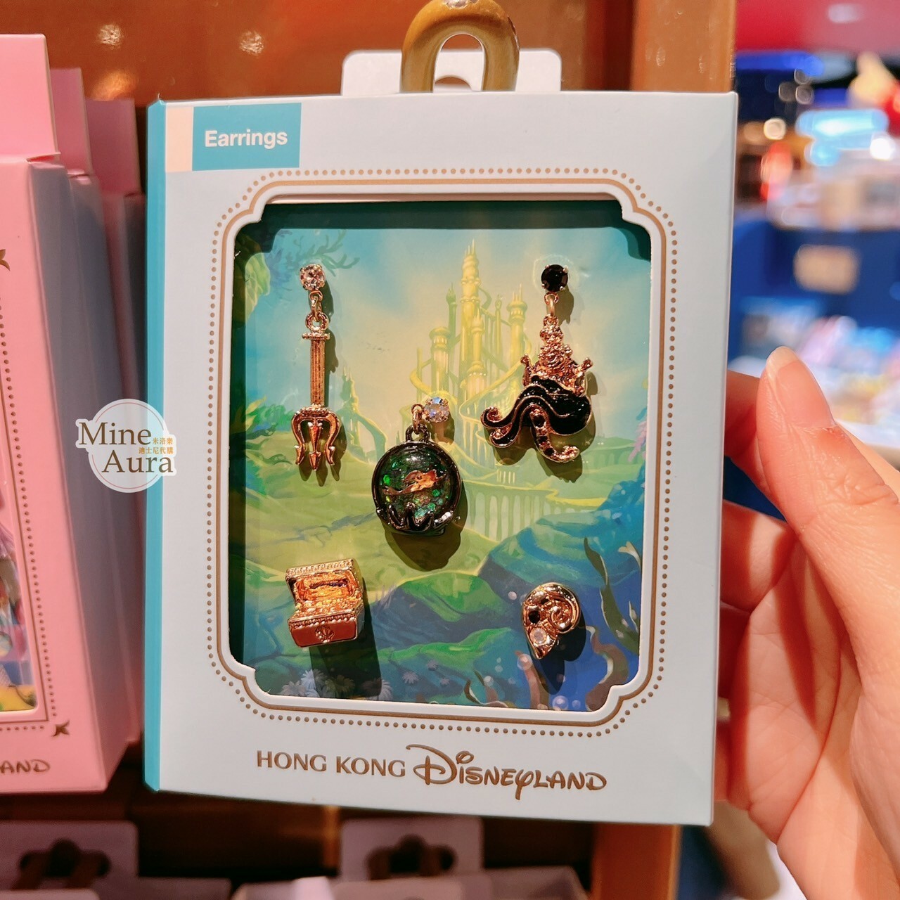 小美人魚 The Little Mermaid 烏蘇拉 Ursula 造型 耳環 5入組 首飾 -香港迪士尼樂園