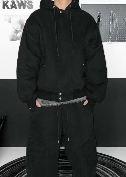 淨色連帽拉鍊外套(夾棉) TAC-0131JK