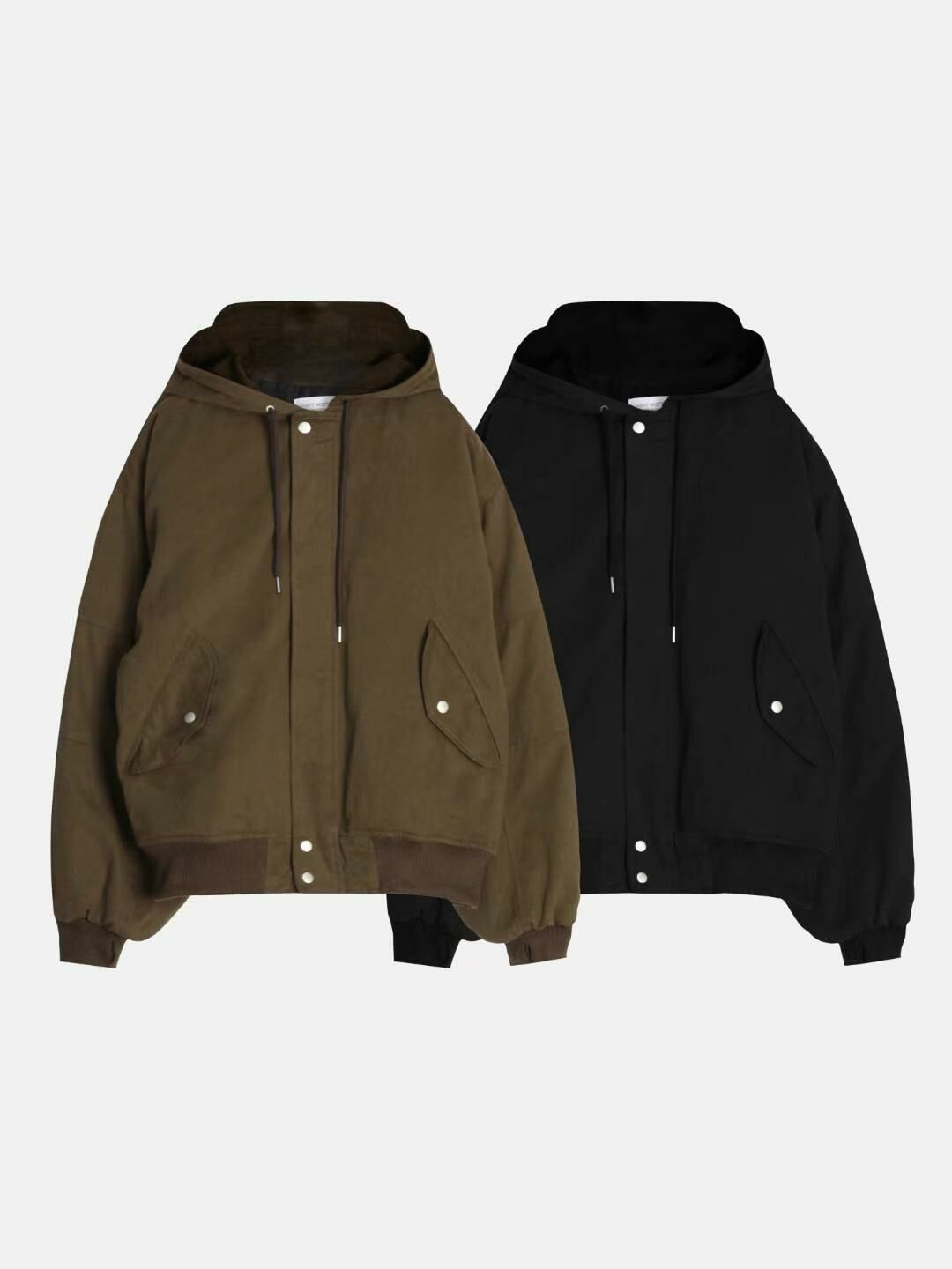 淨色連帽拉鍊外套(夾棉) TAC-0131JK