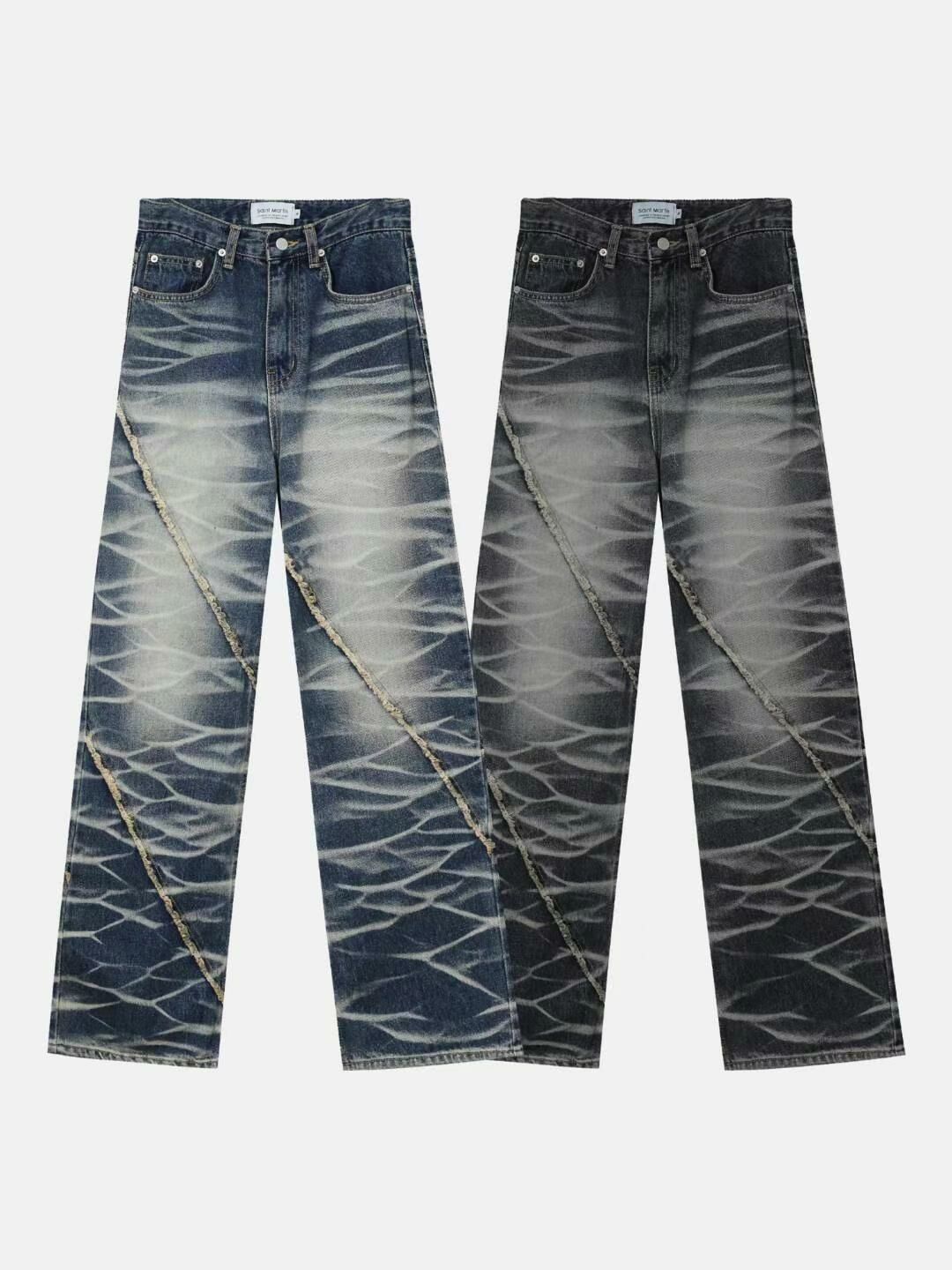 洗水紋鬆身牛仔褲 TAC-0133J