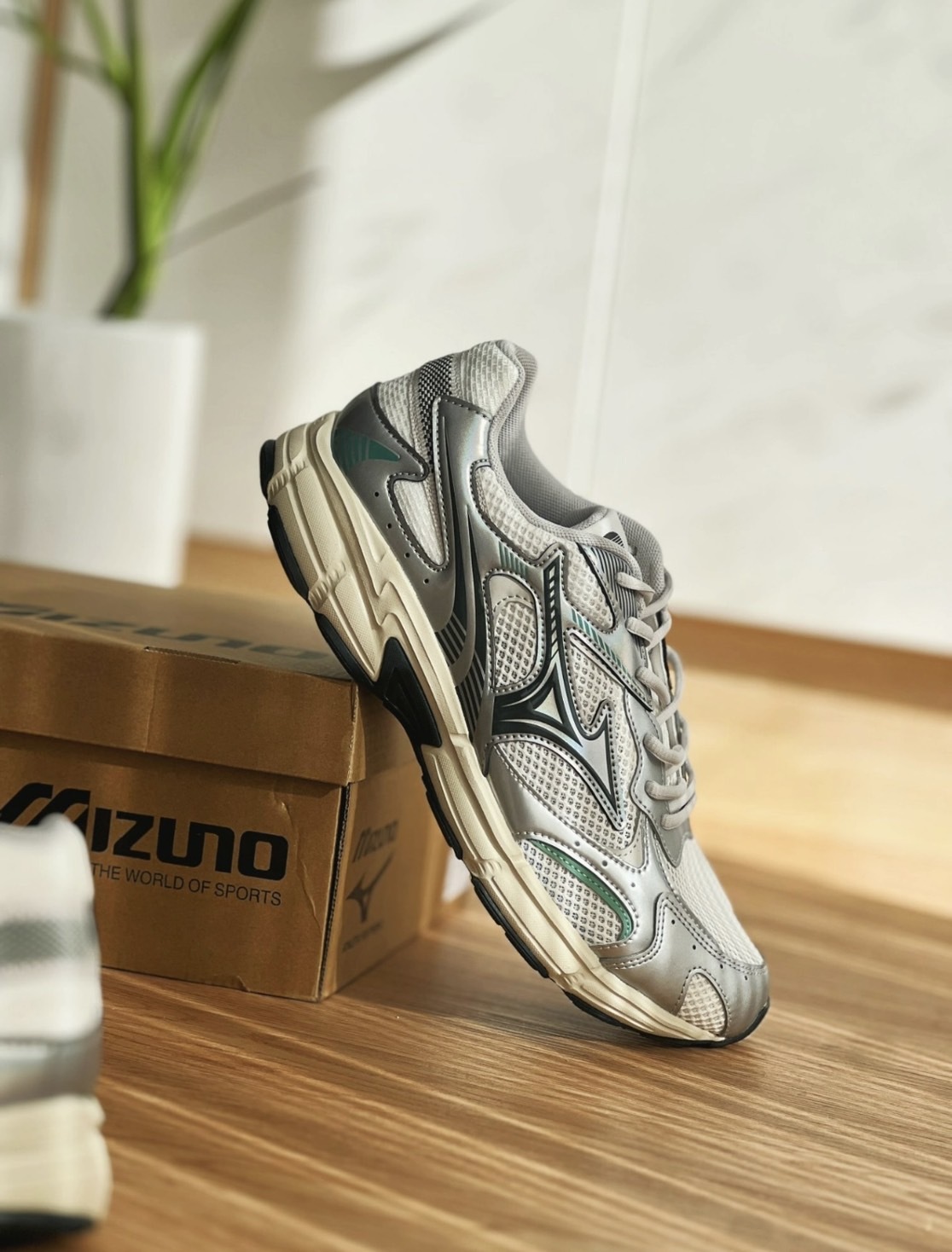 Mizuno Speed 2K 星河銀綠鐳射銀復古老爹鞋