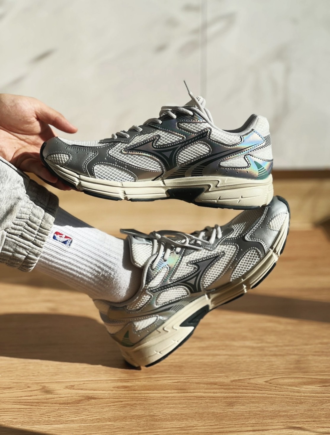 Mizuno Speed 2K 星河銀綠鐳射銀復古老爹鞋