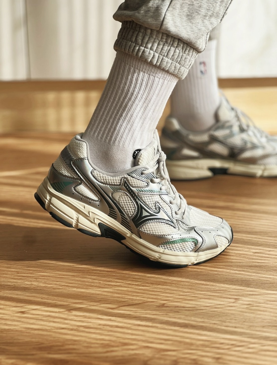 Mizuno Speed 2K 星河銀綠鐳射銀復古老爹鞋