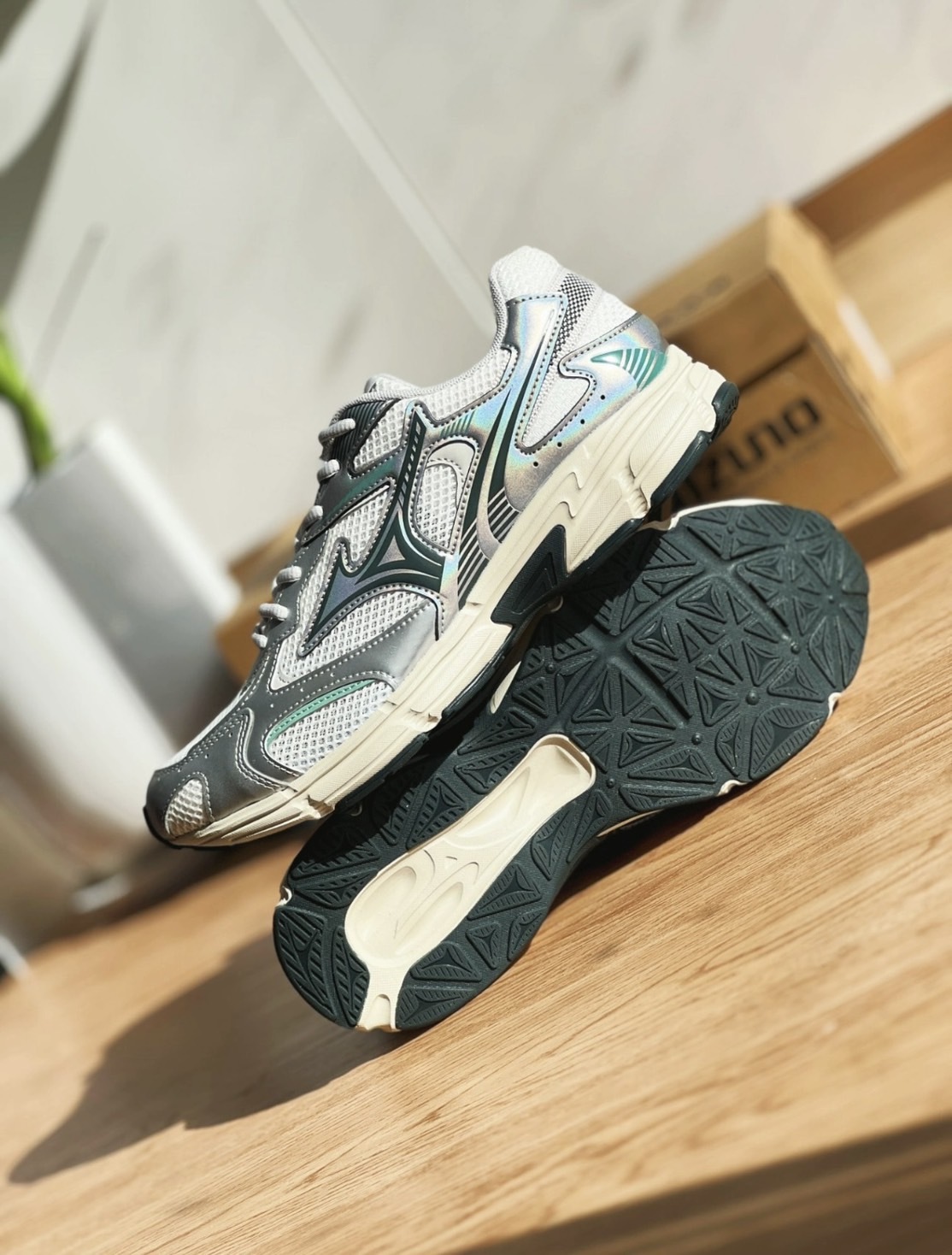 Mizuno Speed 2K 星河銀綠鐳射銀復古老爹鞋