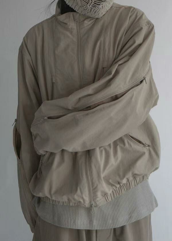 淨色企領拉鍊外套 TAC-0135JK