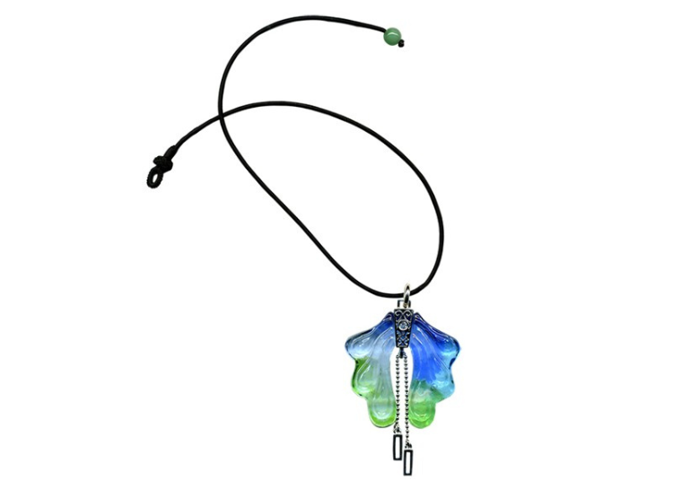 鹿港窯水晶琉璃|夢蝶銀飾項鍊 蝶舞翩翩開運守護展現夢幻優雅