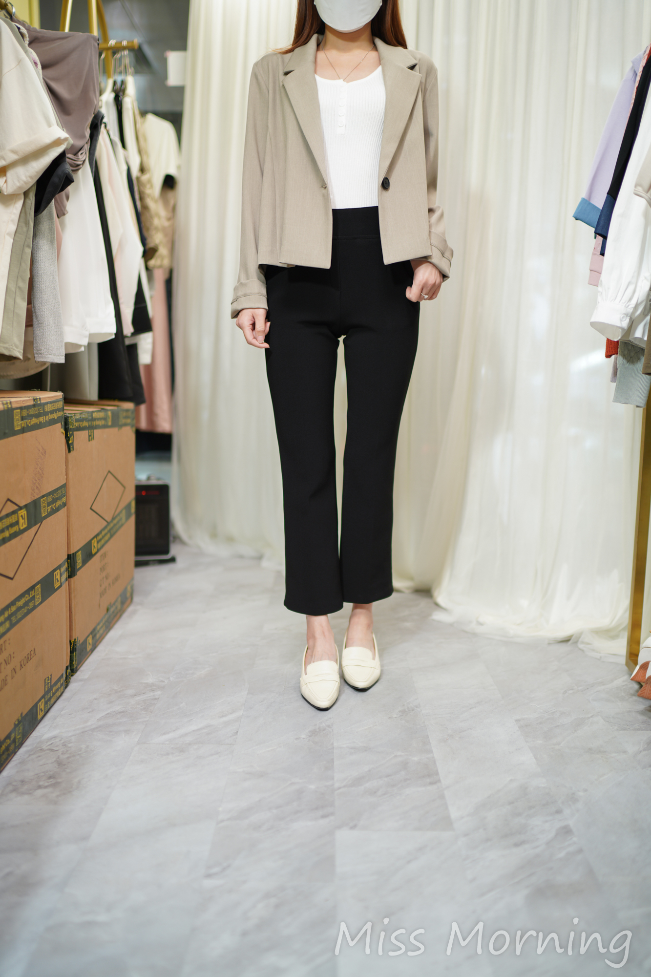 悠閑靚料免燙西裝褸(14449)