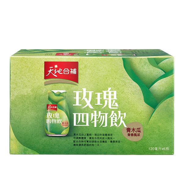 天地合補 青木瓜玫瑰四物飲120mlX6瓶