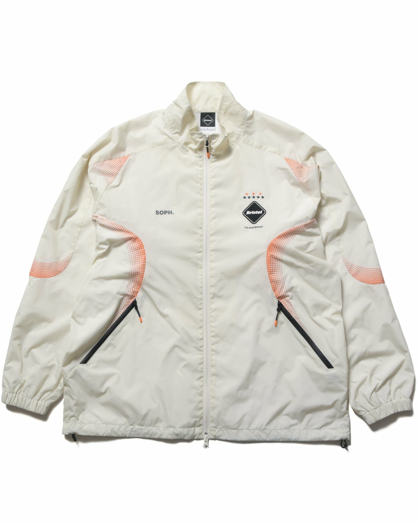 SOPHNET FCRB STAND COLLAR PRACTICE JACKET - OFF-WHITE PRE ORDER ITEM (預訂中)