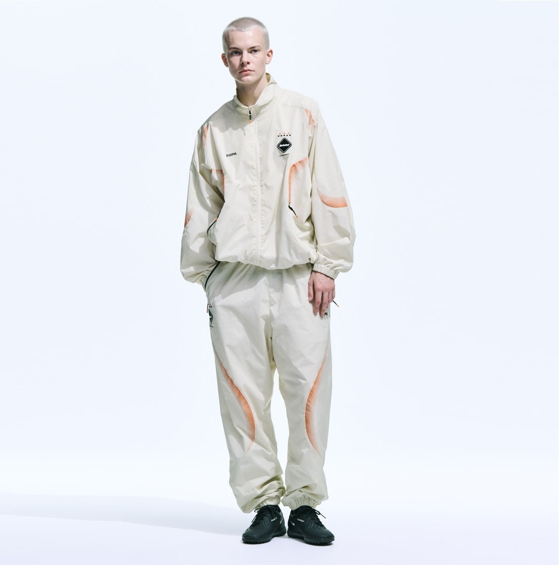SOPHNET FCRB 2025 S/S STAND COLLAR PRACTICE JACKET - OFF-WHITE PRE ORDER ITEM (預訂中)