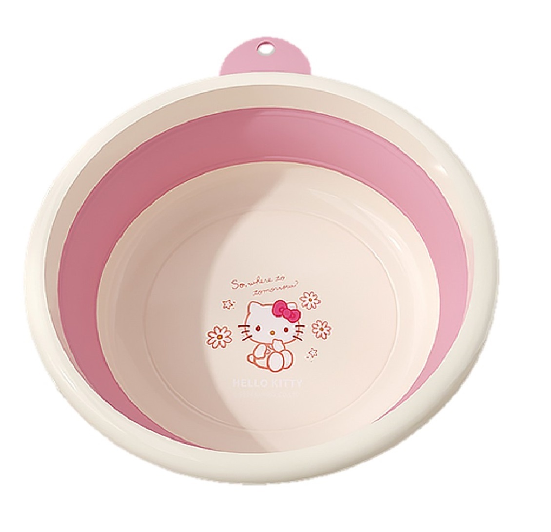 Hello Kitty Sanrio| 【可折疊】臉盆 | 洗菜盆 水盆-泡腳盆-L SIZE