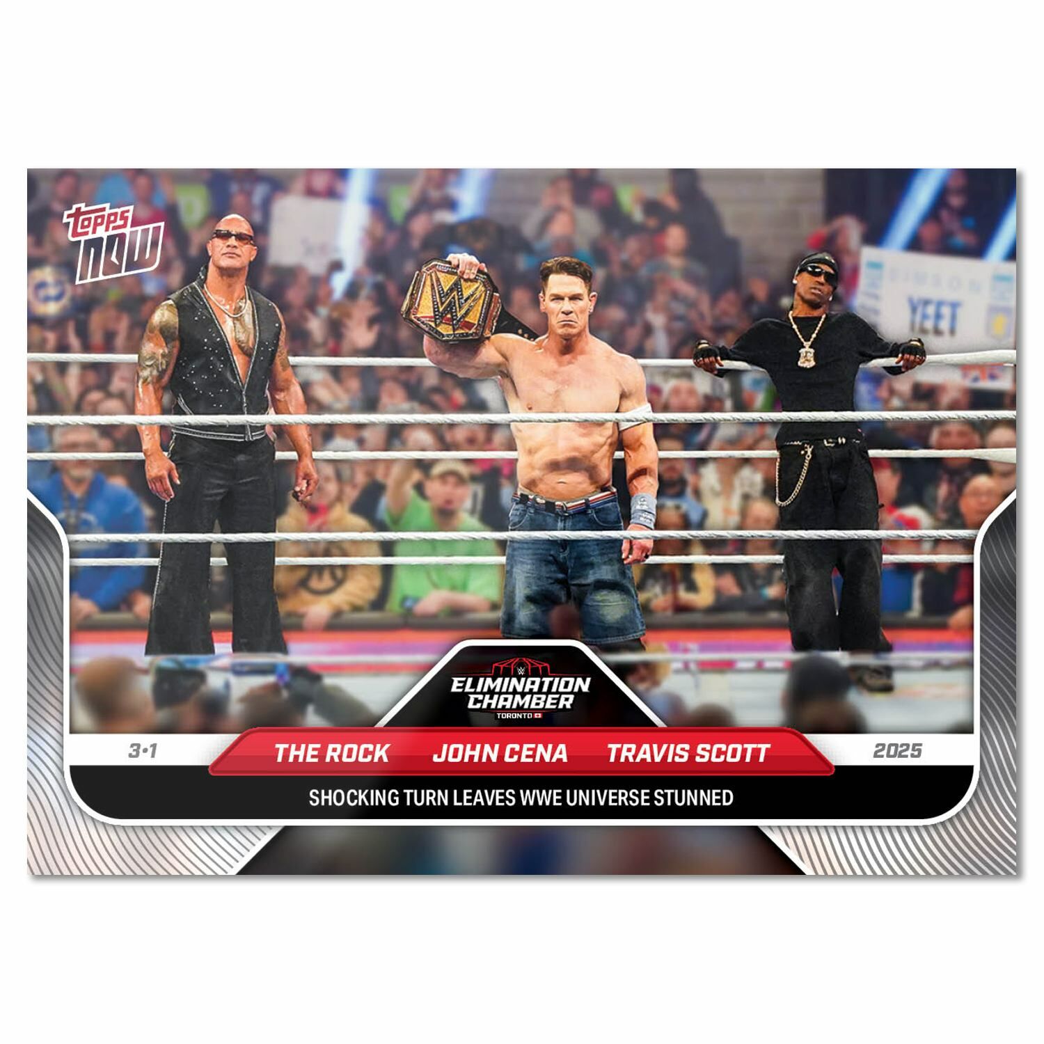 The Rock/John Cena/Travis Scott TOPPS 蒐集卡