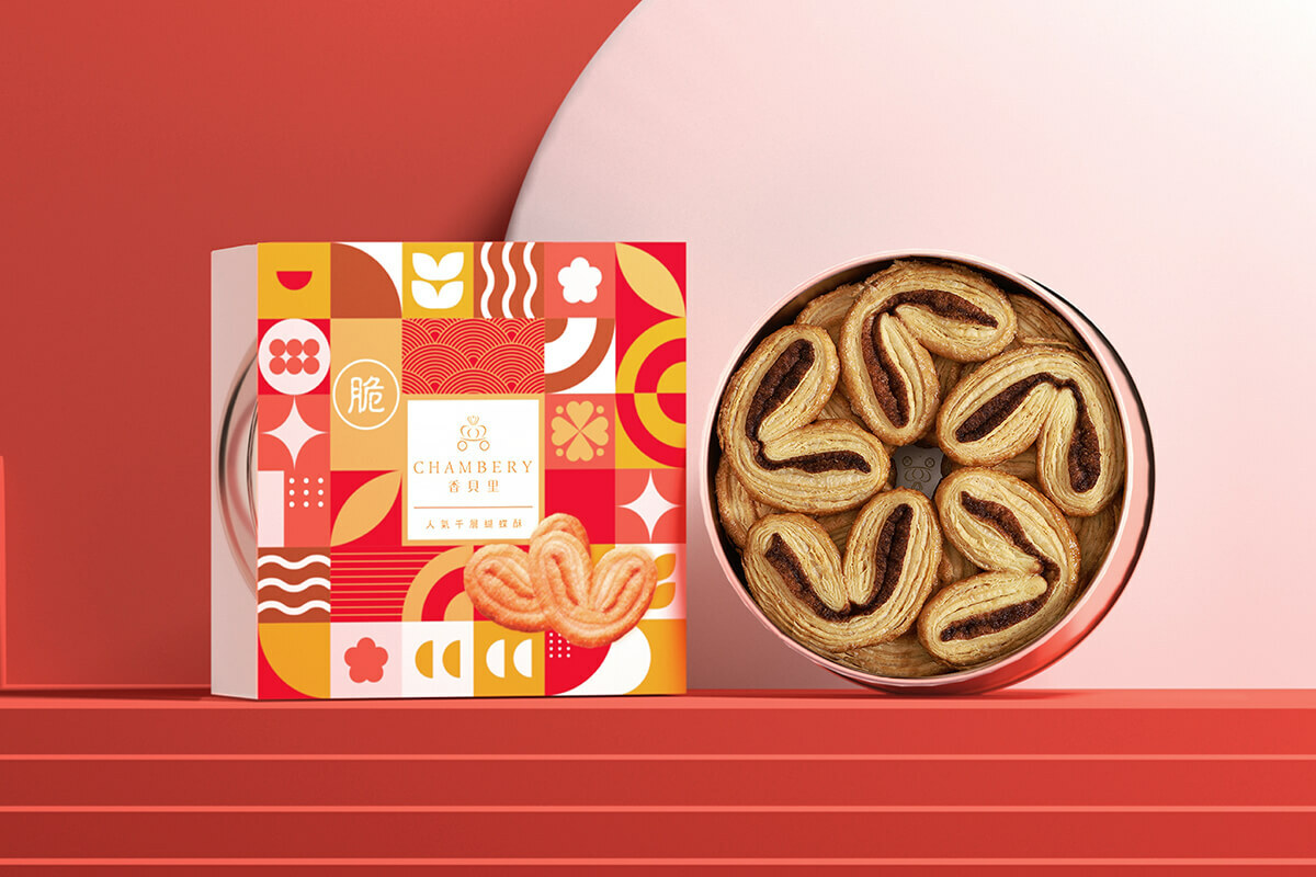 香貝里蝴蝶酥鐵盒