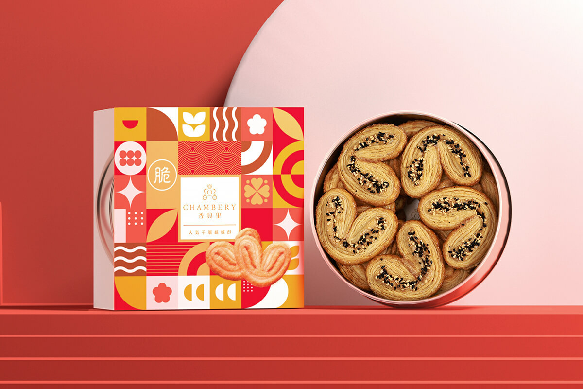 香貝里蝴蝶酥鐵盒