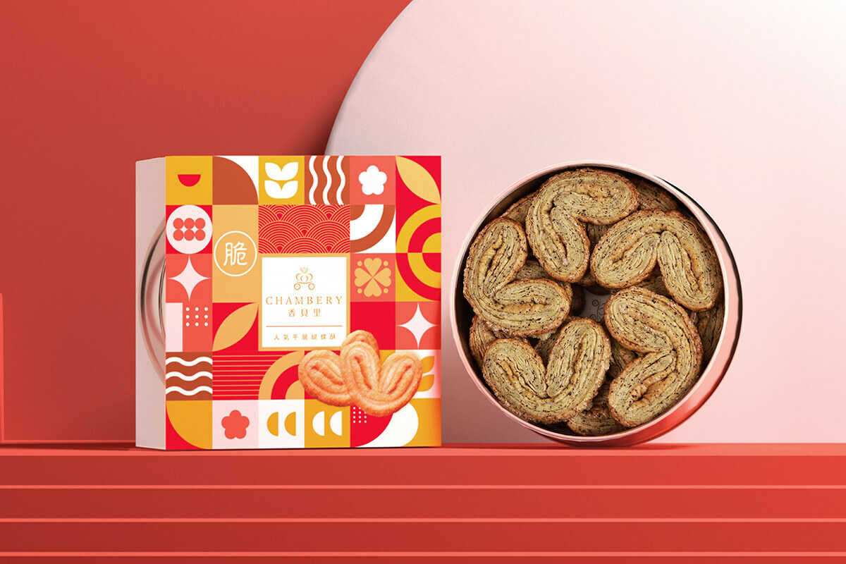 香貝里蝴蝶酥鐵盒