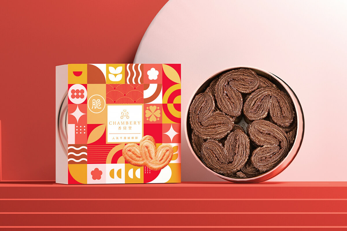 香貝里蝴蝶酥鐵盒