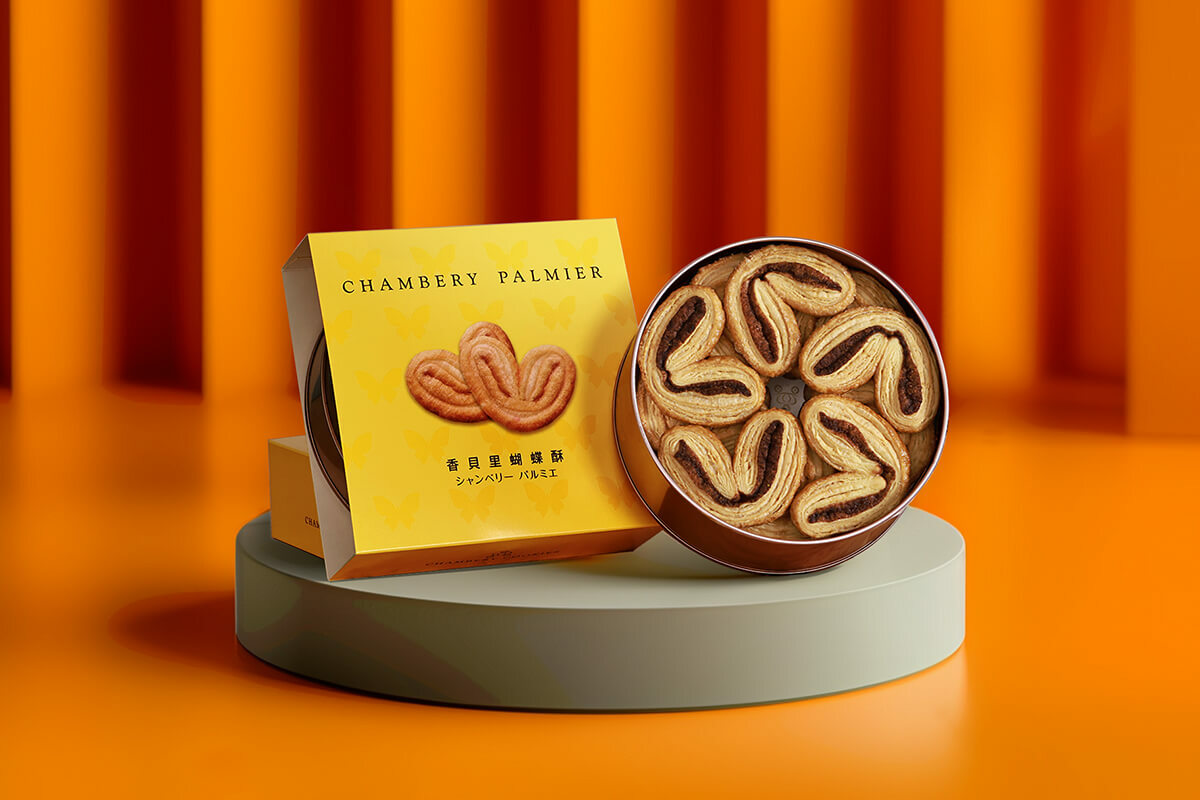 香貝里蝴蝶酥鐵盒