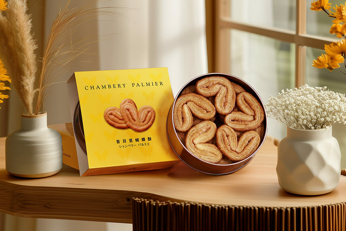 香貝里蝴蝶酥鐵盒