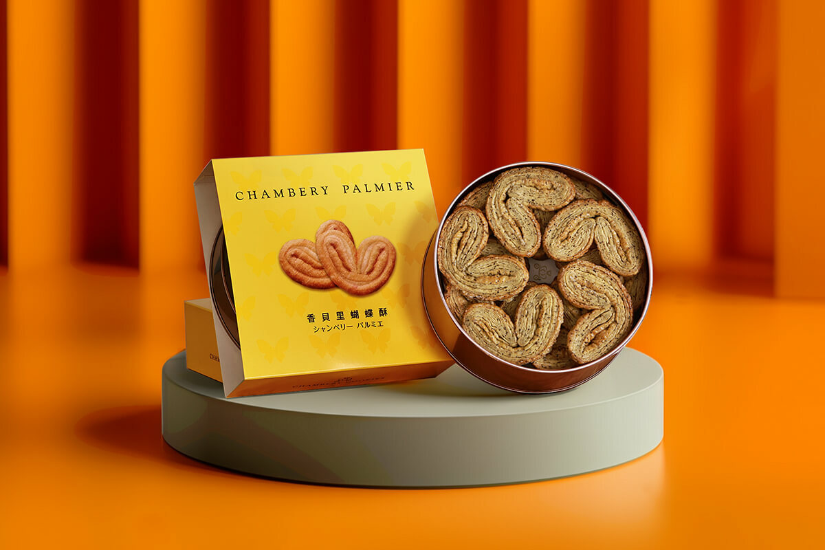 香貝里蝴蝶酥鐵盒