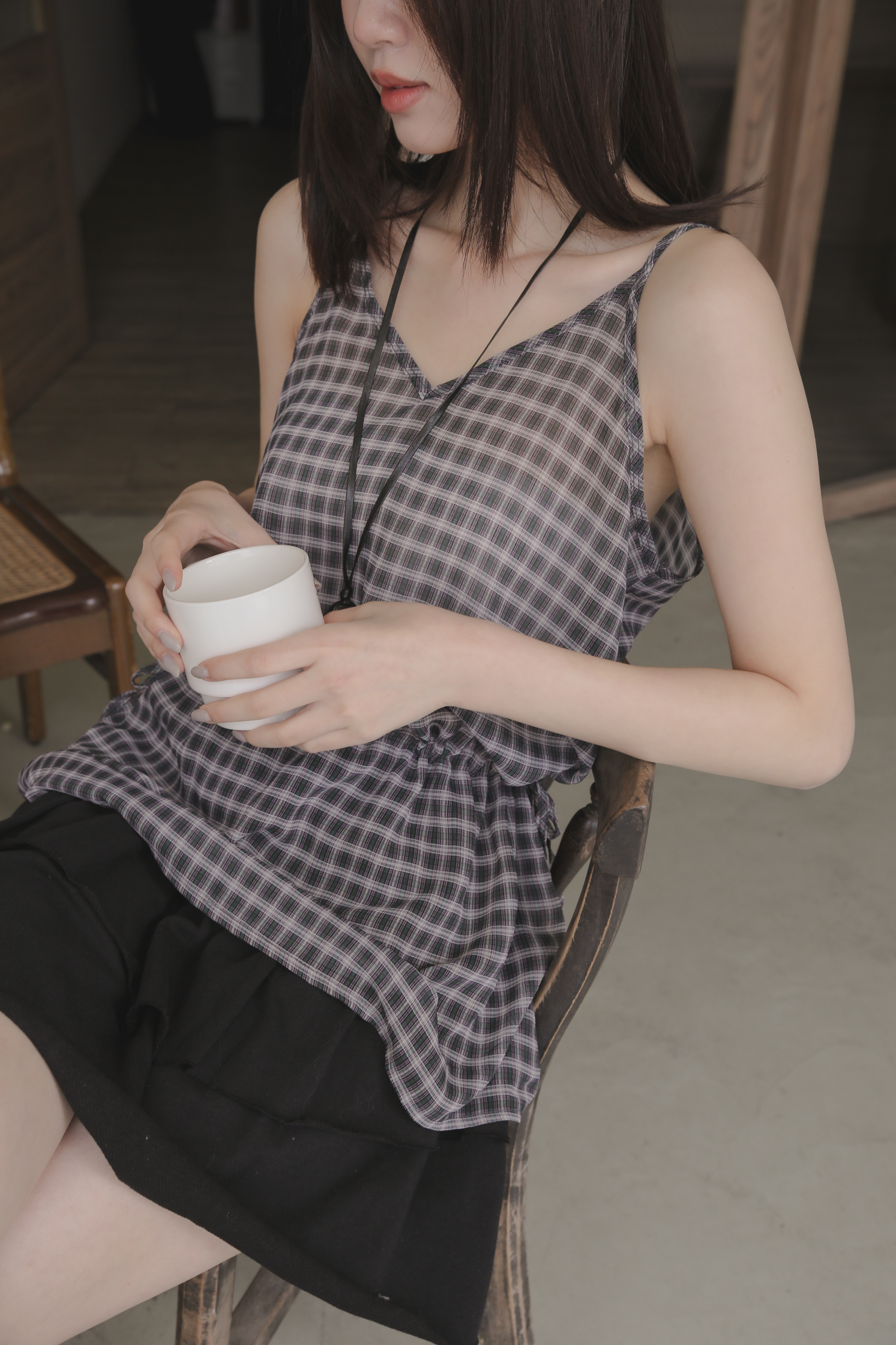 Multi Check One Piece #洋裝