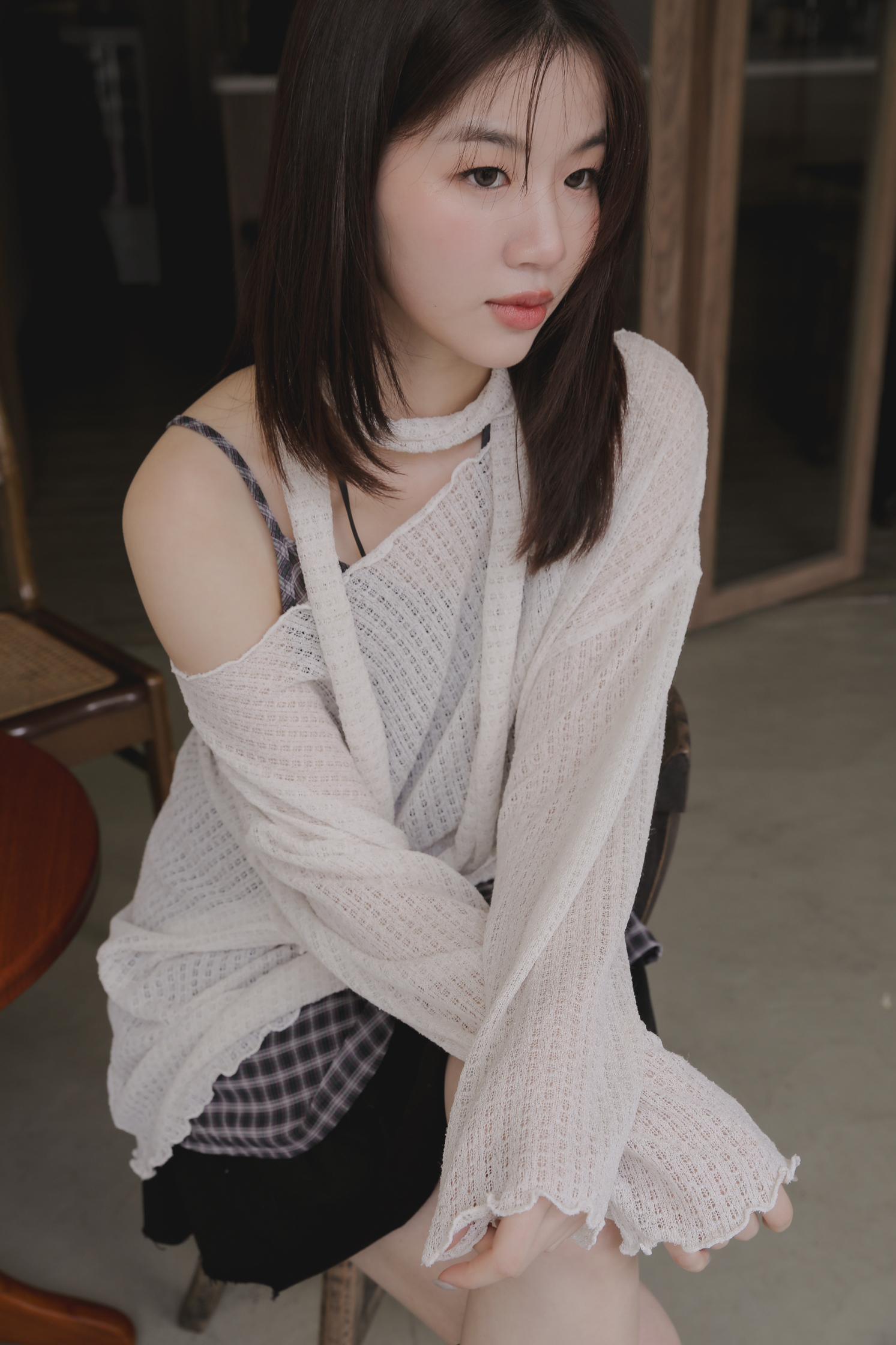 Multi Check One Piece #洋裝